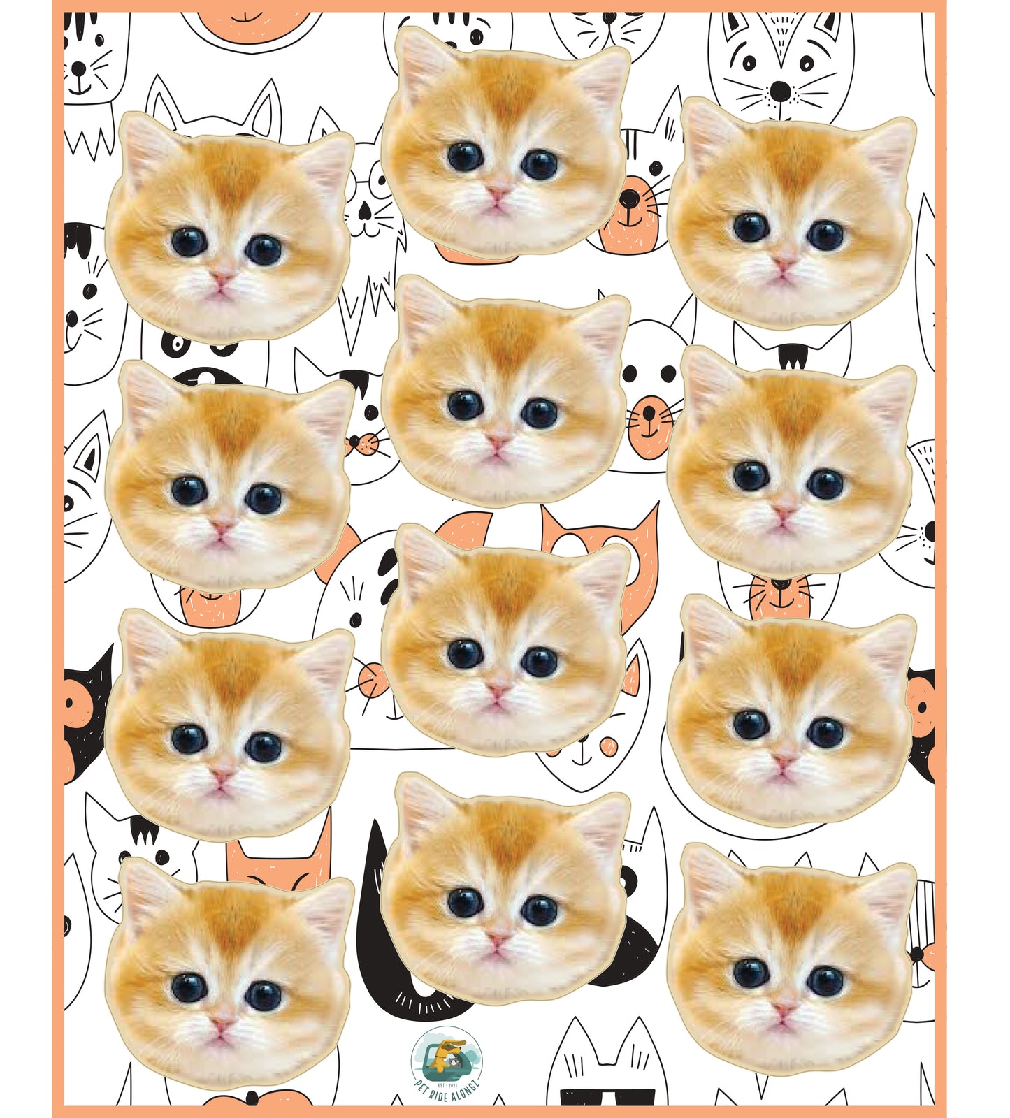 Cat themed decal sheet, upload your photo